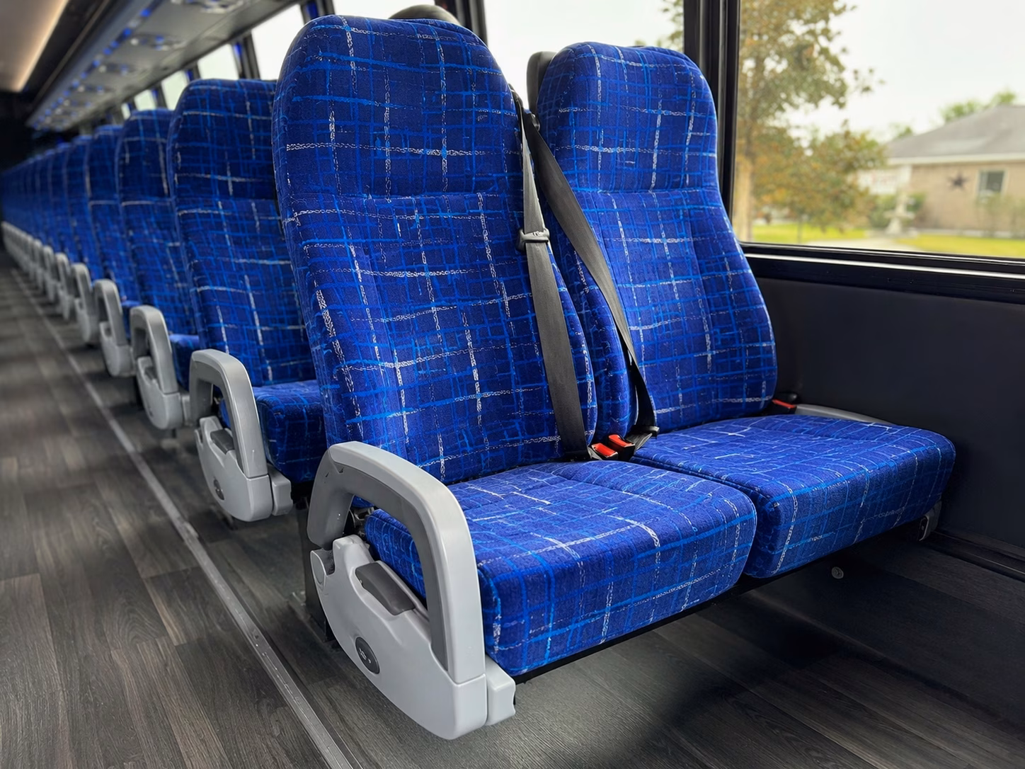 56 passenger charter bus interior